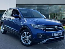 Reef blue metallic Used 2022 VW T-Cross SE SUV | £16,400 (Fair price)