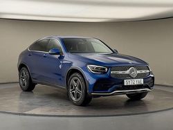 Spectral blue Used 2022 Mercedes GLC300e AMG line Coupe | £34,300 (Super price)
