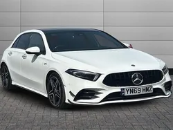 Polar white Used 2019 Mercedes A35 AMG Premium Plus Hatchback | £25,450 (Fair price)