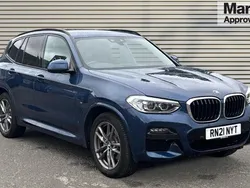 Blue Used 2021 BMW X3 M Sport SUV | £30,718 (Good price)