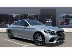 Silver Used 2023 Mercedes C300 AMG line Coupe | £34,715 (Expensive)