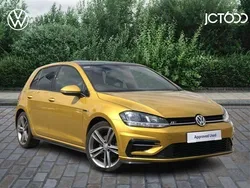Yellow Used 2018 VW Golf VII R-line Hatchback | £16,212 (A bit pricey)