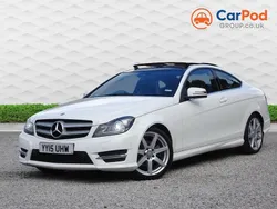 White Used 2015 Mercedes C250 Sport Edition Coupe | £9,490 (Super price)