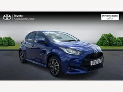 Blue Used 2023 Toyota Yaris Hybrid Design Hatchback | £17,821 (Fair price)
