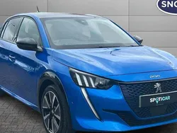 Blue Used 2022 Peugeot e-208 Premium Hatchback | £13,859 (Fair price)