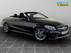 Black Used 2020 Mercedes C220 AMG Line Premium Cabriolet | £21,995 (Fair price)