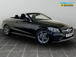 Black Used 2020 Mercedes C220 AMG Line Premium Cabriolet | £22,495 (Fair price)