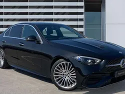 Black Used 2022 Mercedes C220 AMG Line Premium Sedan | £32,995 (Fair price)