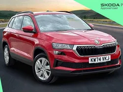 Velvet red metallic Used 2025 Skoda Karoq SE Drive SUV | £25,000 (Fair price)