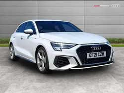 White Used 2021 Audi A3 S-Line Hatchback | £20,990 (Fair price)