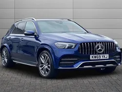 Brilliant blue Used 2020 Mercedes GLE400 AMG line Estate | £39,790 (Fair price)