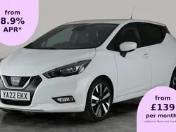White Used 2022 Nissan Micra Tekna Hatchback | £10,980 (Fair price)