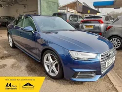 Blue Used 2017 Audi A4 S-Line Sedan | £9,975 (Fair price)