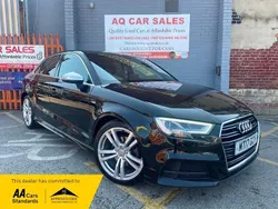 Black Used 2017 Audi A3 S-Line Sedan | £9,990 (Fair price)