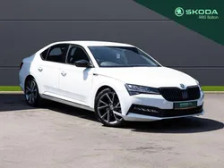 White Used 2023 Skoda Superb SportlinePlus Hatchback | £26,495 (Fair price)