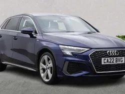 Blue Used 2022 Audi A3 e-tron S-Line Hatchback | £22,584 (Fair price)