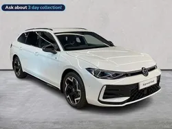 White New 2025 VW Passat R-line Estate | £40,499 (Fair price)