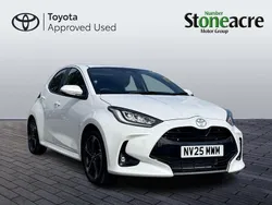 White New 2025 Toyota Yaris Hybrid Hatchback | £24,995 (A bit pricey)