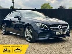 Blue Used 2018 Mercedes E220 AMG line Coupe | £19,995 (Good price)