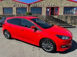 Red Used 2018 Ford Focus ST-Line Hatchback | £9,499 (Fair price)