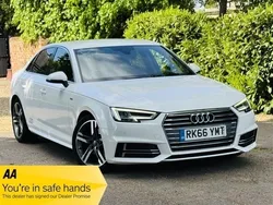 White Used 2016 Audi A4 S-Line Sedan | £13,790 (Fair price)