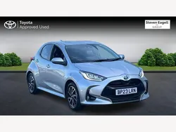 Silver Used 2023 Toyota Yaris Hybrid Design Hatchback | £17,526 (Fair price)