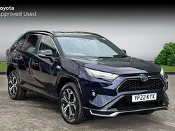 Obsidian blue bitone Used 2022 Toyota RAV4 Hybrid SUV | £29,790 (Fair price)