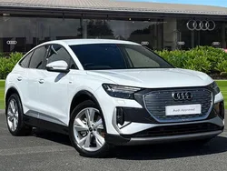 White Used 2024 Audi Q4 Sportback e-tron S-Line SUV | £35,980