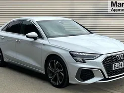 White Used 2024 Audi A3 S-Line Sedan | £25,858 (Fair price)