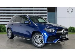 Blue Used 2021 Mercedes GLE300 AMG line SUV | £43,380 (Fair price)