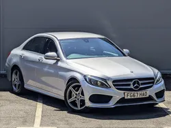 Silver Used 2017 Mercedes C220 AMG line Sedan | £10,995 (Fair price)