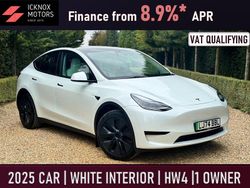 White Used 2025 Tesla Model Y Long Range RWD SUV | £37,495 (Expensive)