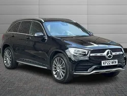 Obsidian black Used 2022 Mercedes GLC300 AMG Line Premium Estate | £30,950 (Fair price)