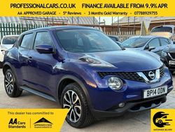Blue Used 2014 Nissan Juke Tekna SUV | £5,990 (Fair price)