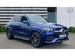 Blue Used 2021 Mercedes GLE450 AMG AMG line SUV | £51,221 (A bit pricey)