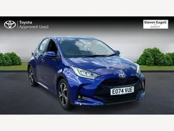 Blue Used 2024 Toyota Yaris Hybrid Design Hatchback | £18,910 (Fair price)