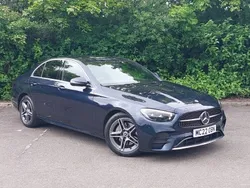 Blue Used 2022 Mercedes E200 AMG line Sedan | £27,998 (Fair price)