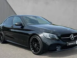 Obsidian black metallic Used 2021 Mercedes C220 AMG line Sedan | £28,480