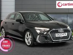 Black Used 2022 Audi A3 Sportback S-Line Hatchback | £20,333 (Fair price)