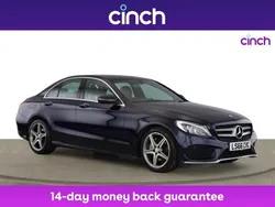 Blue Used 2016 Mercedes C220 AMG line Sedan | £13,999 (Fair price)