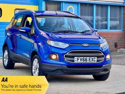 Blue Used 2016 Ford Ecosport Zetec SUV | £3,750 (Fair price)