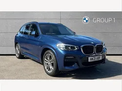 Blue Used 2021 BMW X3 M Sport SUV | £31,395 (A bit pricey)