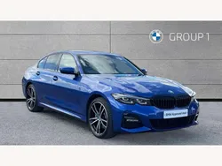 Blue Used 2021 BMW 330e M Sport Sedan | £23,495 (Fair price)