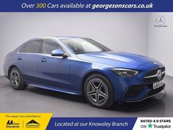 Blue Used 2022 Mercedes C300e AMG line Sedan | £27,200 (Fair price)