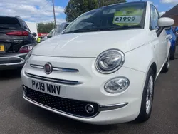 White Used 2019 Fiat 500 Lounge Hatchback | £7,999 (Fair price)