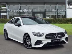 White Used 2021 Mercedes E220 AMG line Coupe | £31,900 (Expensive)