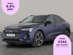 Blue Used 2022 Audi e-tron Black Edition SUV | £23,646 (Fair price)