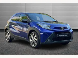 Juniper blue with black Used 2023 Toyota Aygo Hatchback | £13,395 (Fair price)