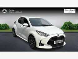 White Used 2023 Toyota Yaris Hybrid Design Hatchback | £17,280 (Fair price)
