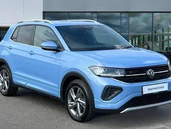 Clear blue metallic Used 2024 VW T-Cross R-line SUV | £25,250 (Expensive)